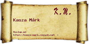 Kasza Márk névjegykártya